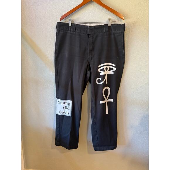 Ancient Youth X Dickies Collab Black Pants Young Old Souls - Picture 1 of 9